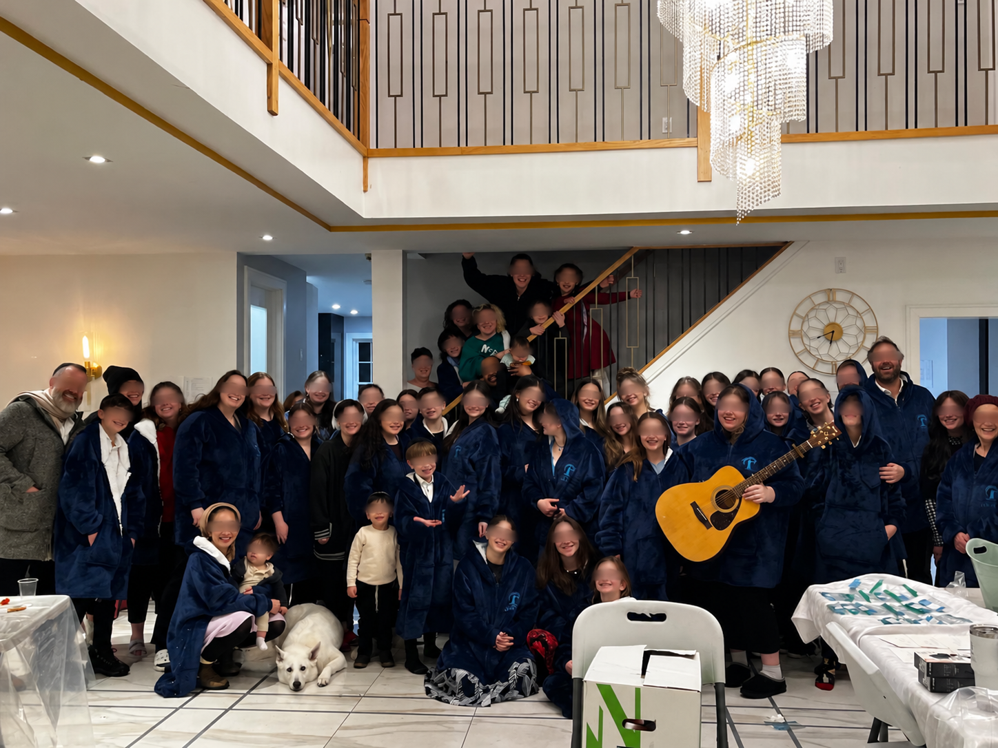 Shabbaton · together in navy robes