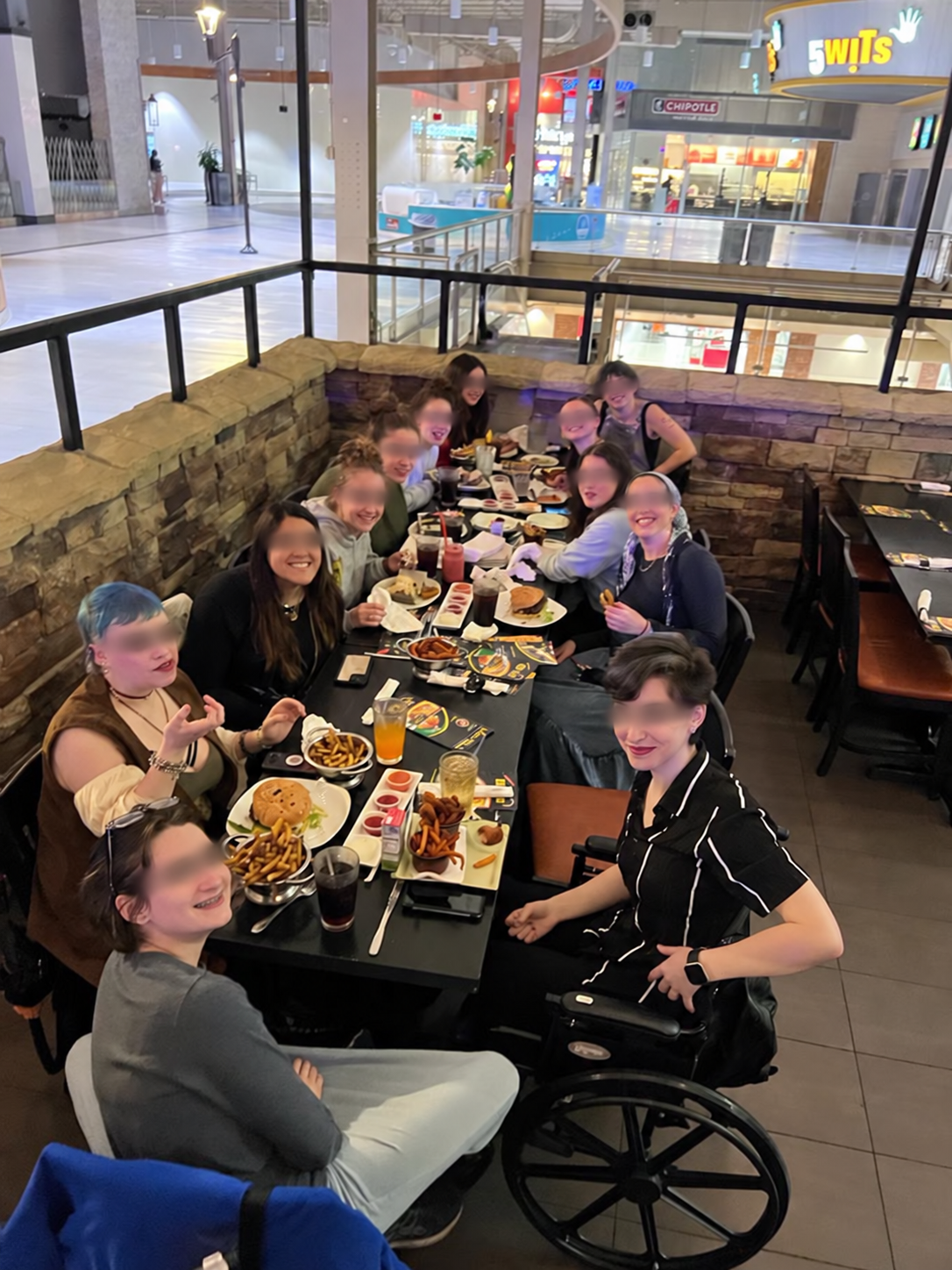 A meal out together